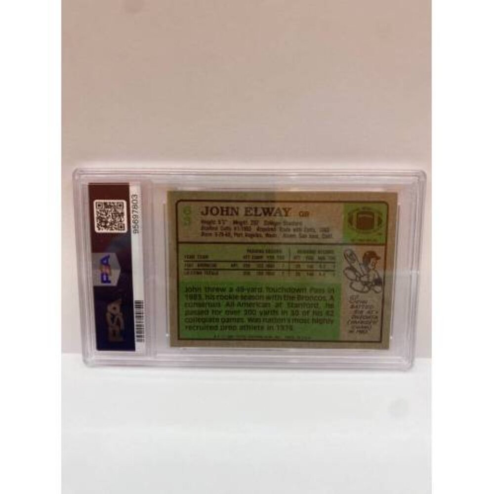 1984 Topps John Elway #63 Graded VG PSA 3 Rookie Card (MISC14) - Picture 2 of 2